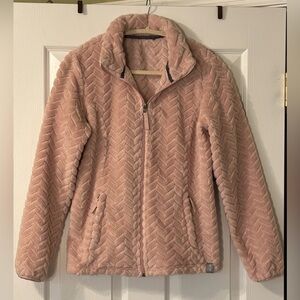 Free Country Chevron Butter Pile Pink Jacket Size S EUC